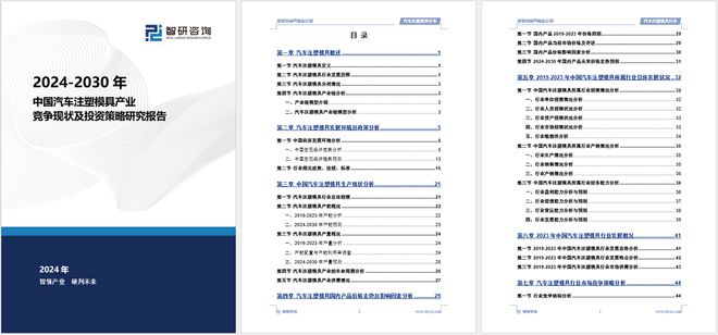 中国汽车注塑模具行业市场现状、重点企业分析及投资潜力研究报告(图5)